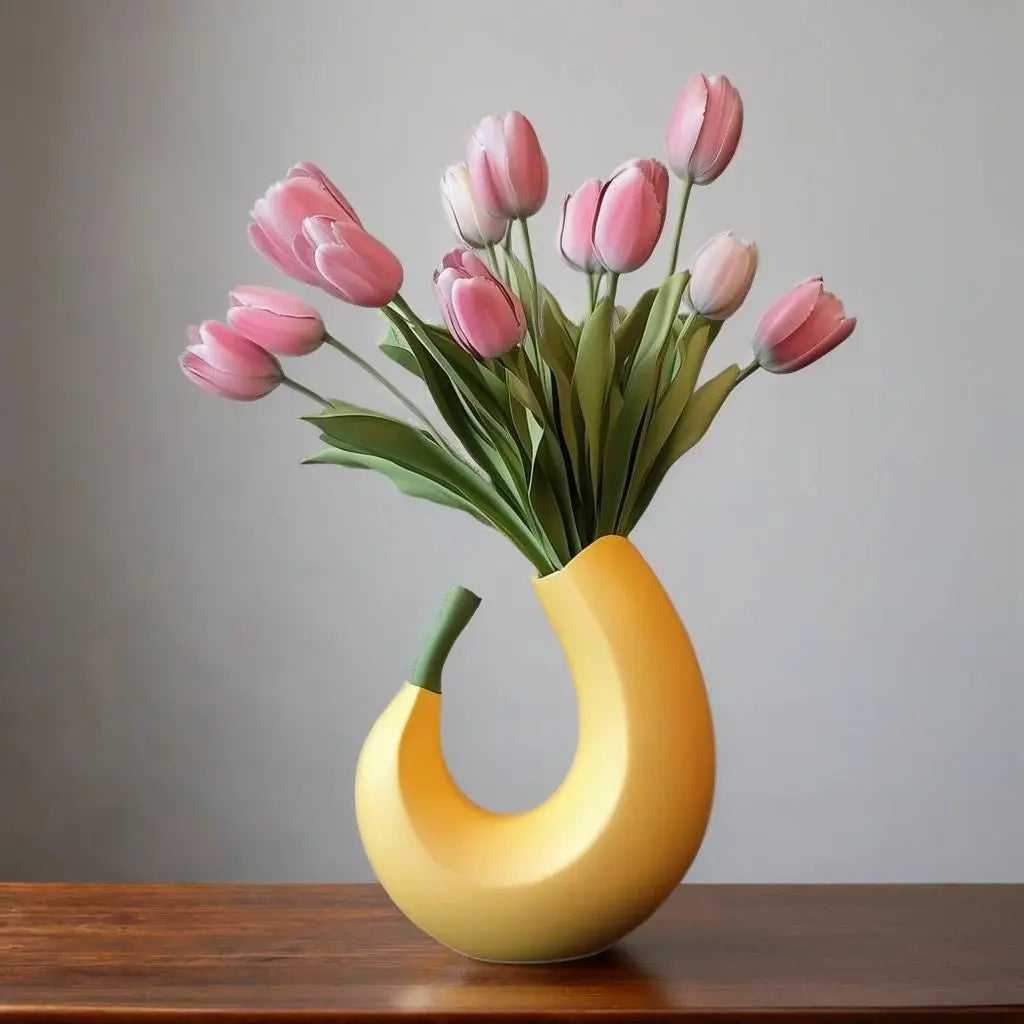 Banana Flower Vase – Modern Decorative Vases for Home Décor