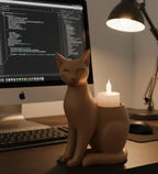 Cat Silhouette Candle Holder