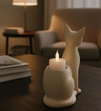 Cat Silhouette Candle Holder