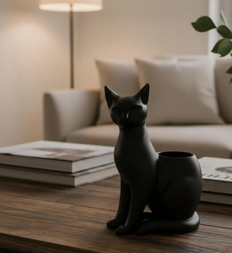 Cat Silhouette Candle Holder