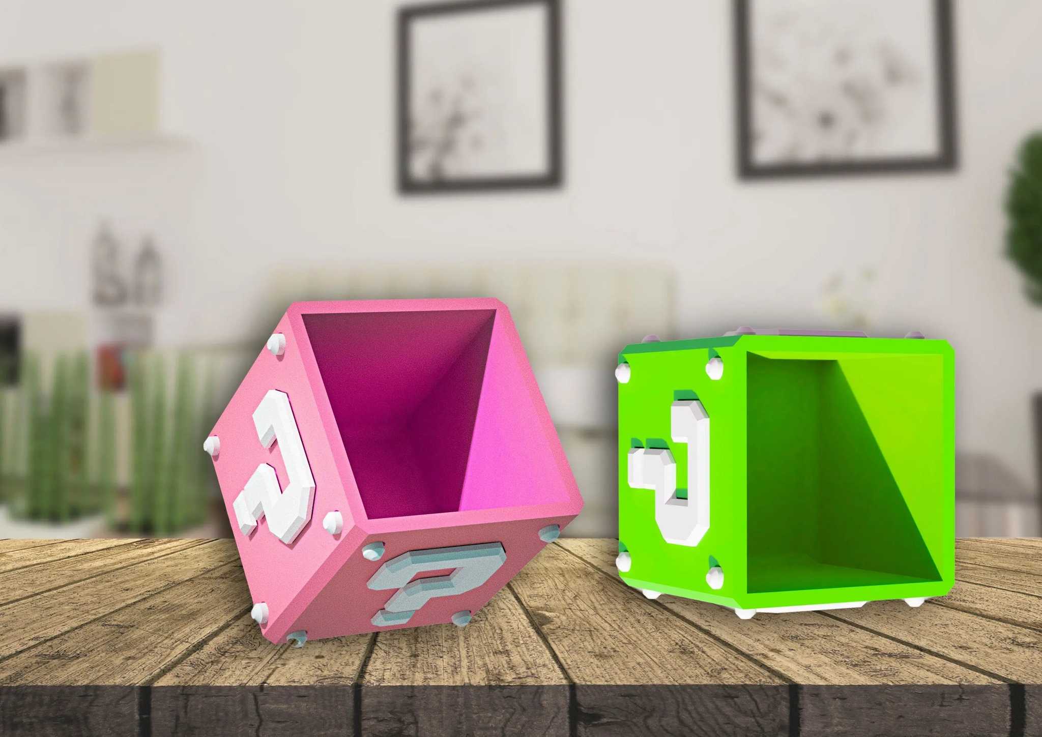 Video Game Planter Super Mario Cube for Fun Gaming Décor