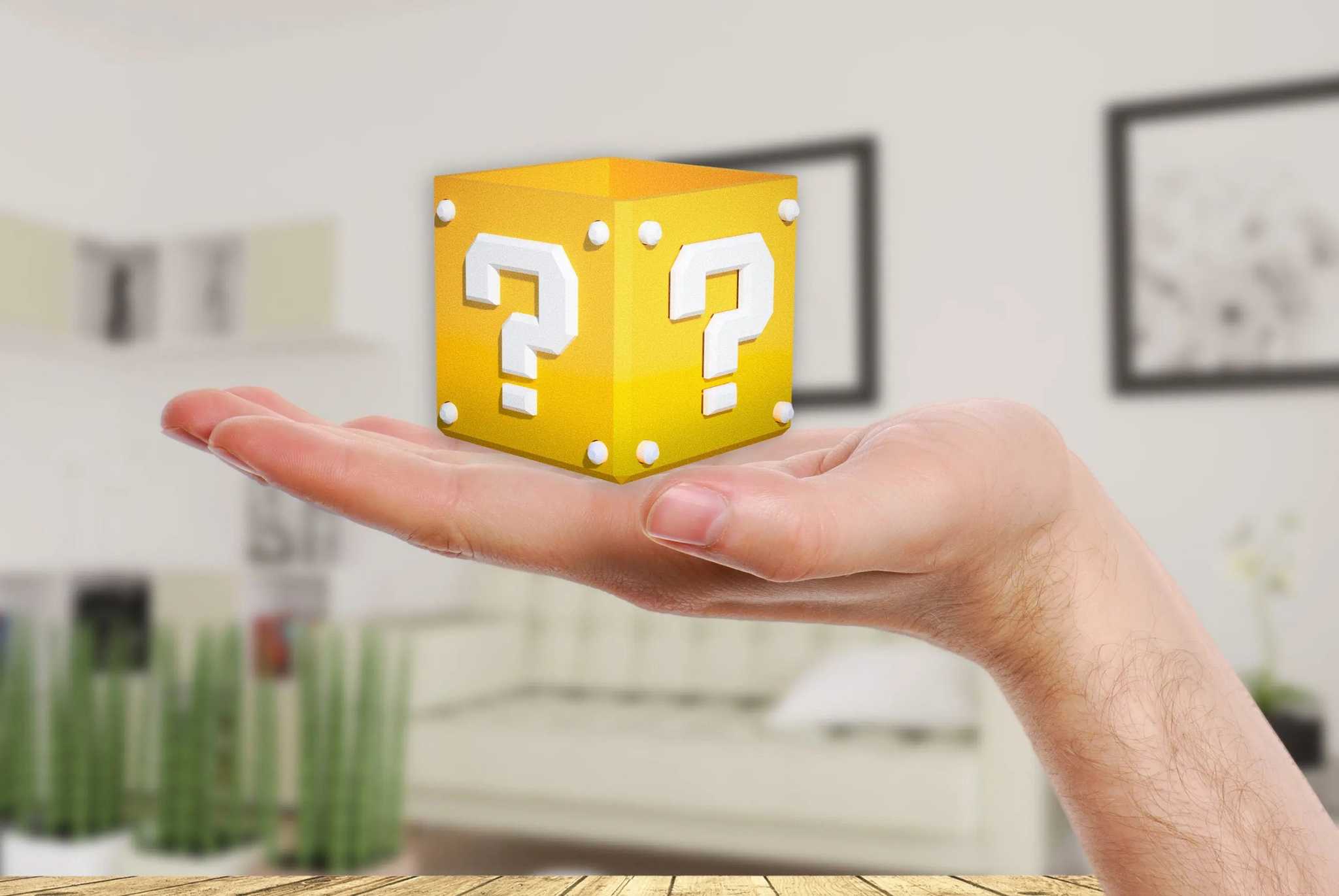 Video Game Planter Super Mario Cube for Fun Gaming Décor
