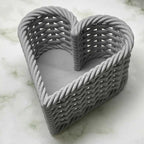 Woven Storage – 3D Printed Heart Basket (Boho Style)