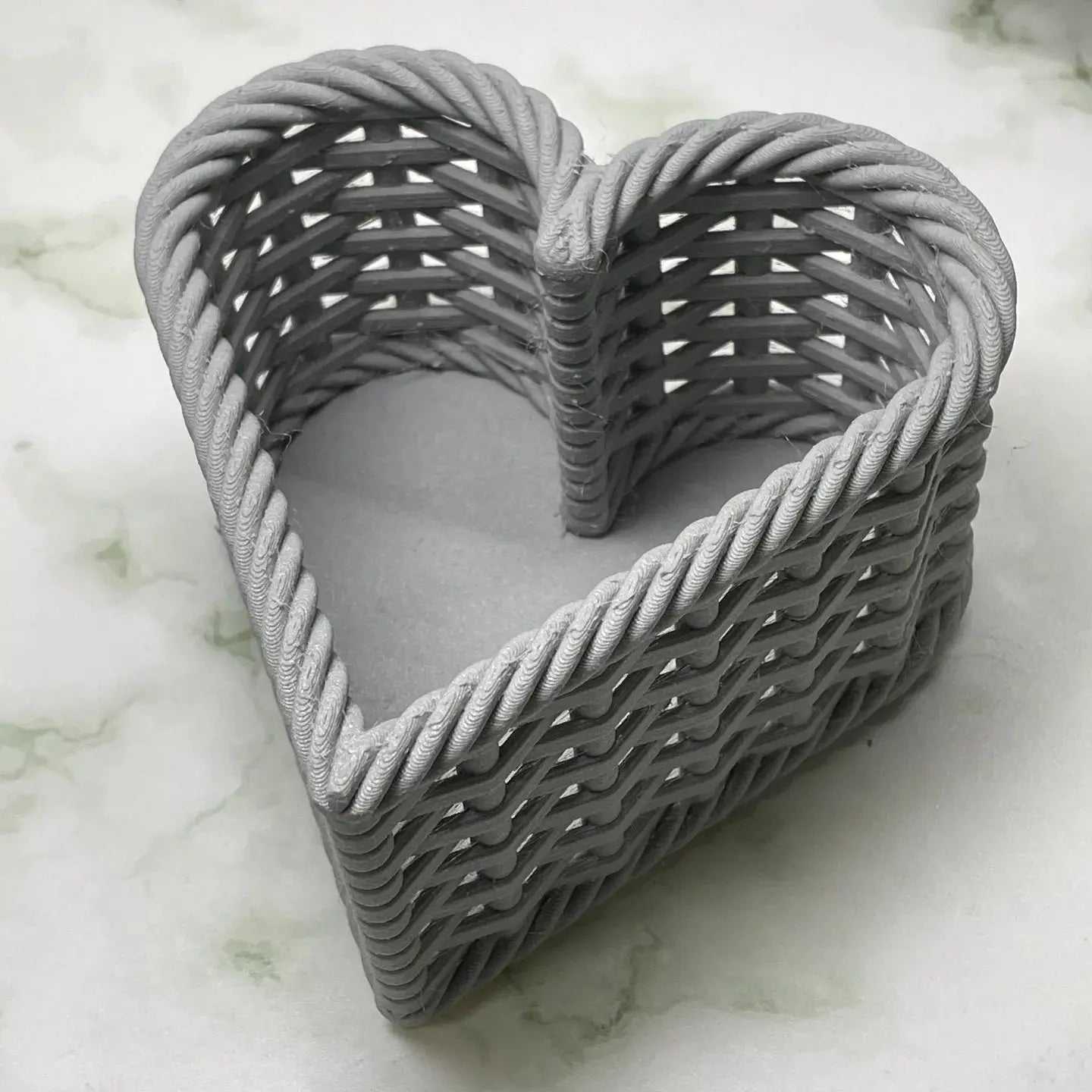 Woven Storage – 3D Printed Heart Basket (Boho Style)