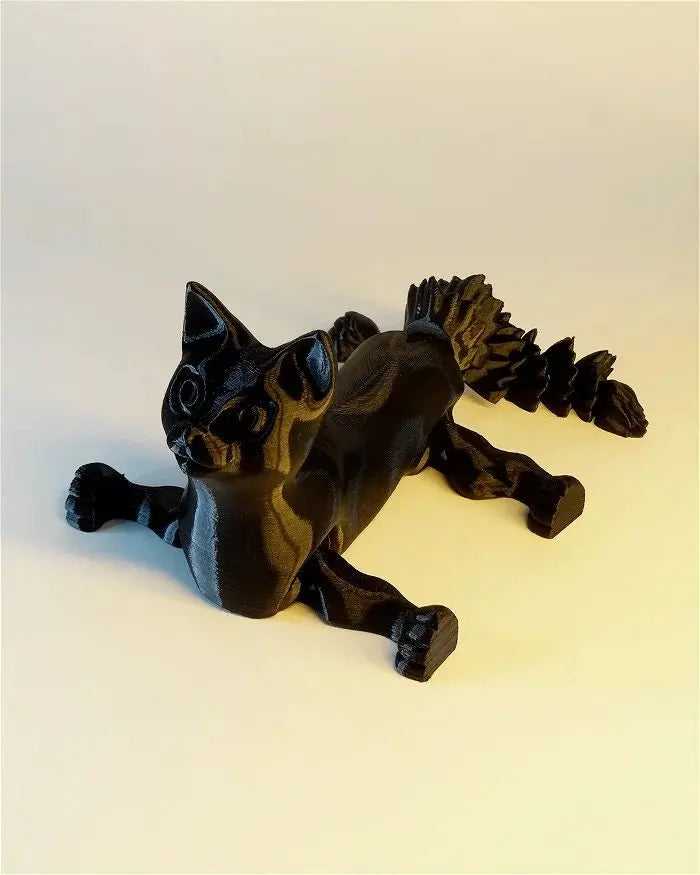 Articulated Cat Figurine
