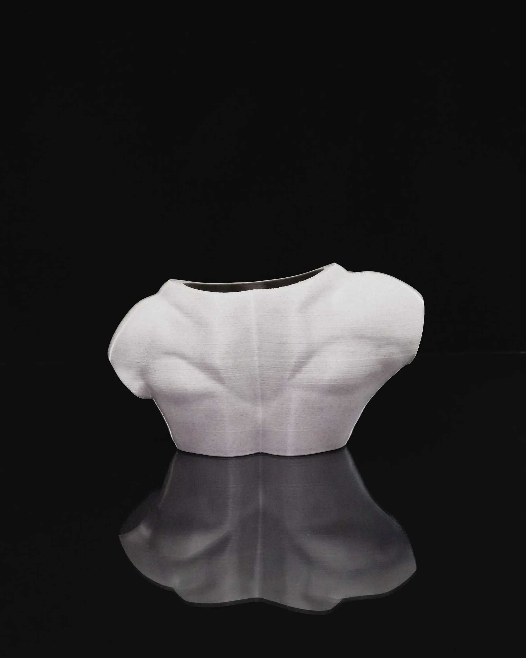 Modern Sculpted Male Body Vase, Unique Eco Planter for Flowers and Air Plants