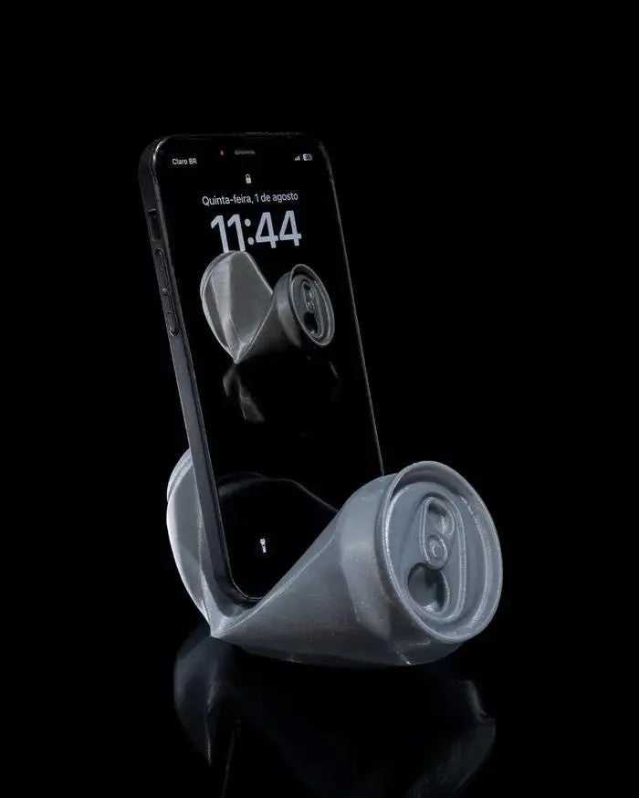 Crushed Can Stand: A Creative Phone Holder
