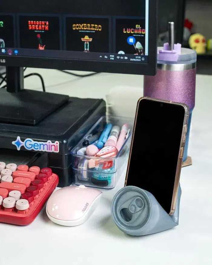 Crushed Can Stand: A Creative Phone Holder