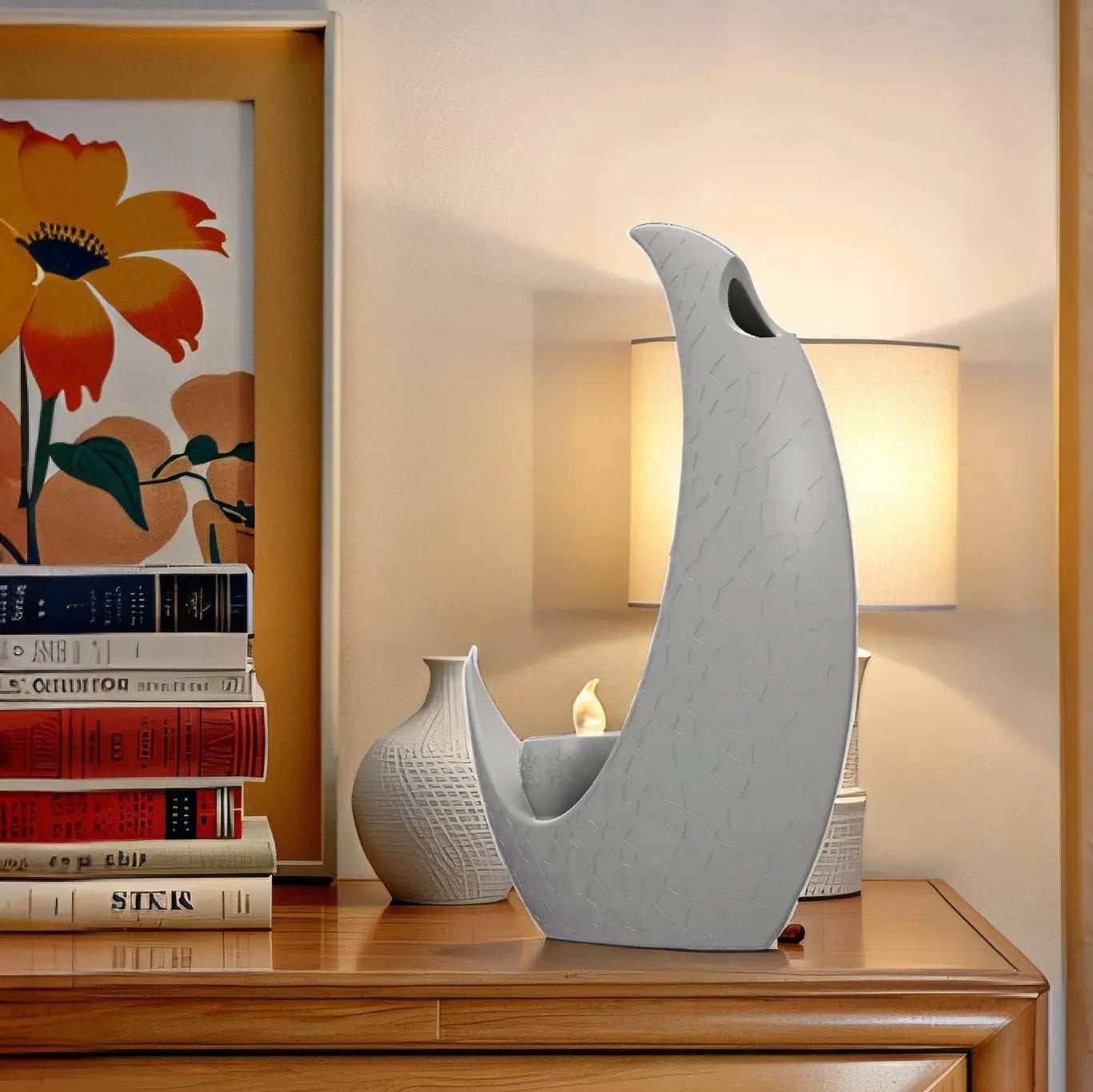 Crescent Moon Vase Tea Light Holder