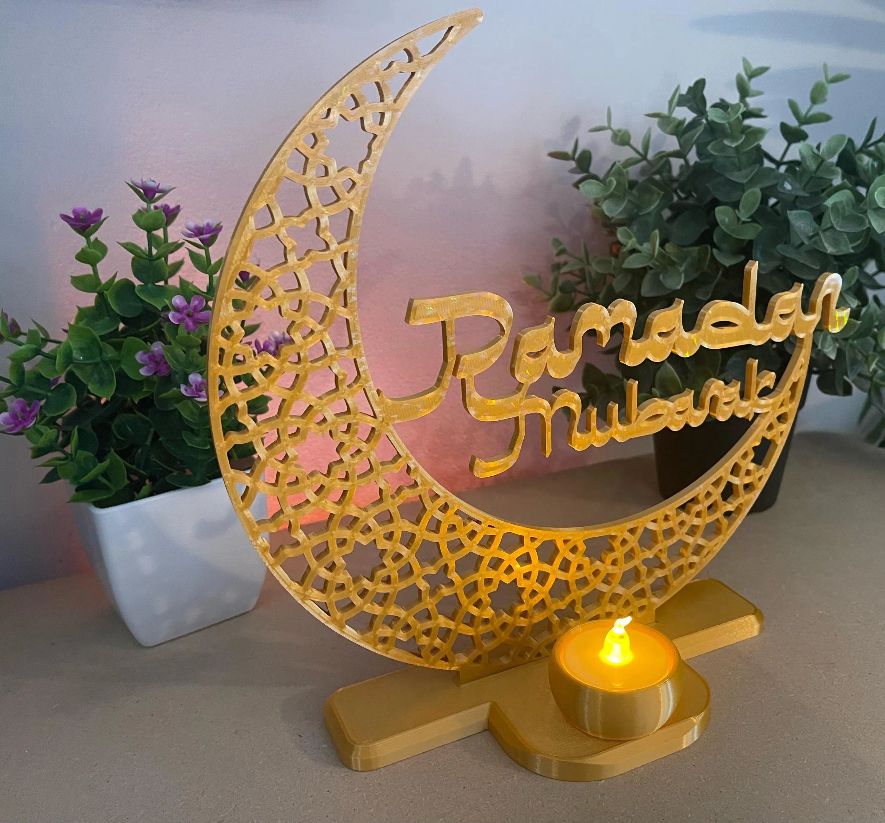 Ramadan Crescent Candle Holder