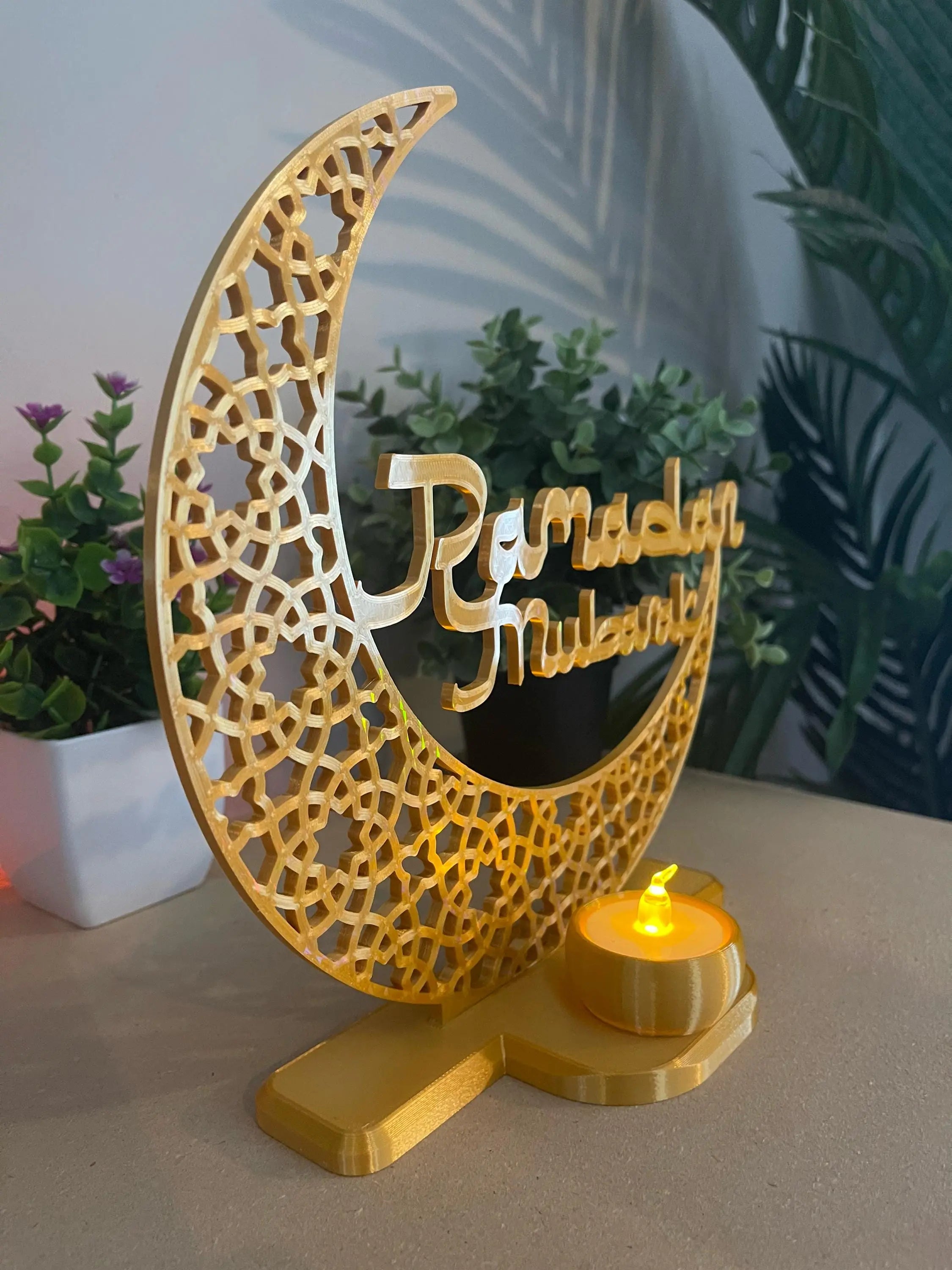 Ramadan Crescent Candle Holder