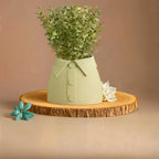 Shirt Style Vase, Flower Holder with Collar and Button Design Unique Home Decor
