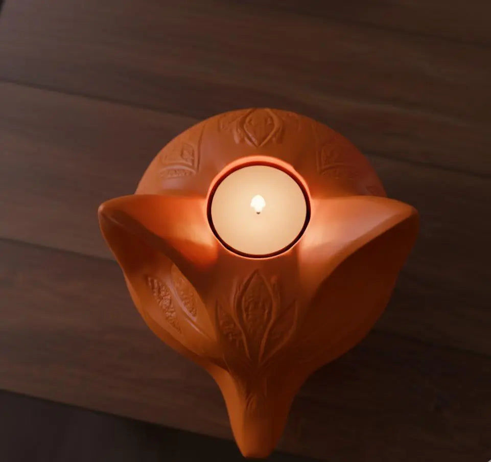 Fox Head Tealight Holder
