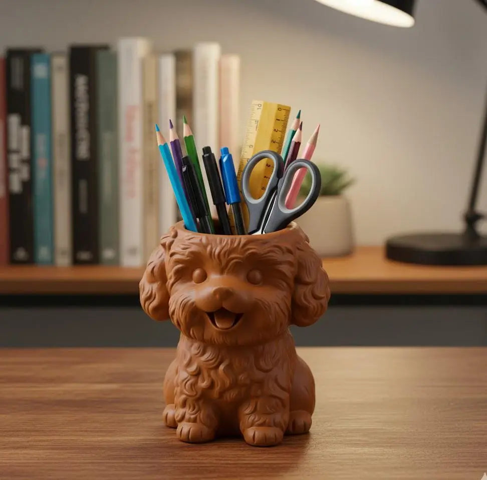 Poodle Dog Desk Organizer