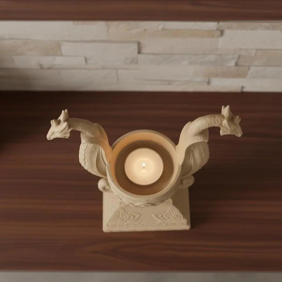 Double Dragon Candle Holder