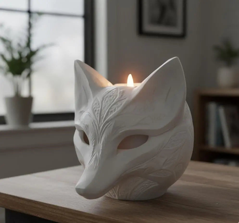 Fox Head Tealight Holder