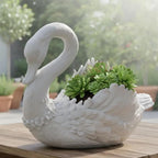 Elegant Swan Planter – Modern Swan Planter for Home Décor