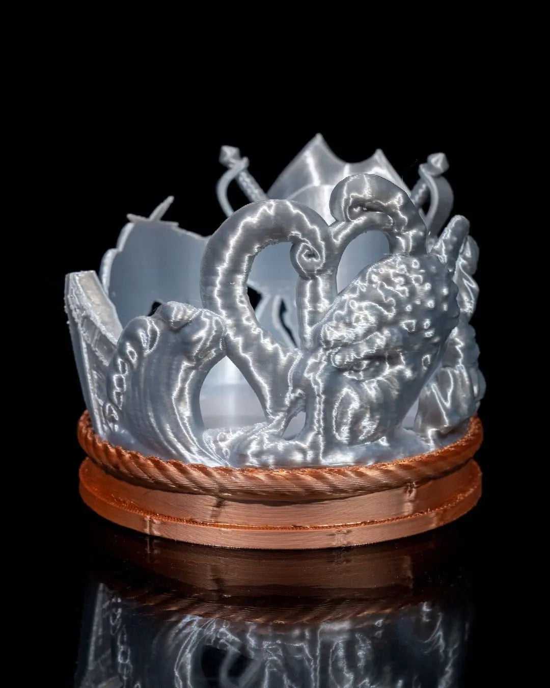 Pirate Theme Cup Holder - 3D Printed Skull & Treasure