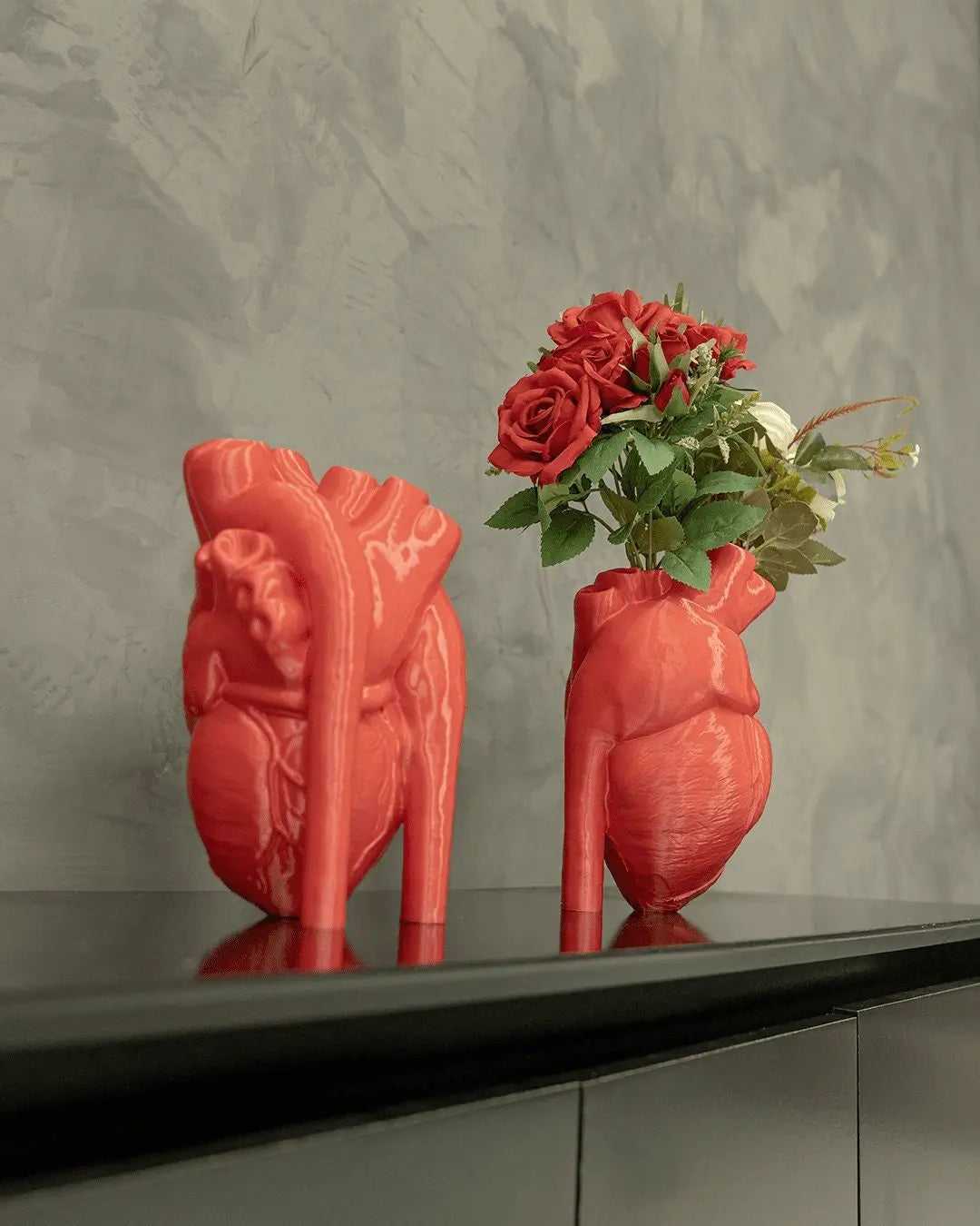 Realistic Heart Vase – Unique Valentine's Day Gift for Home Décor